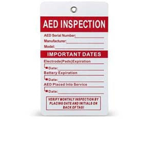 AED Inspection Tag (5 pack)