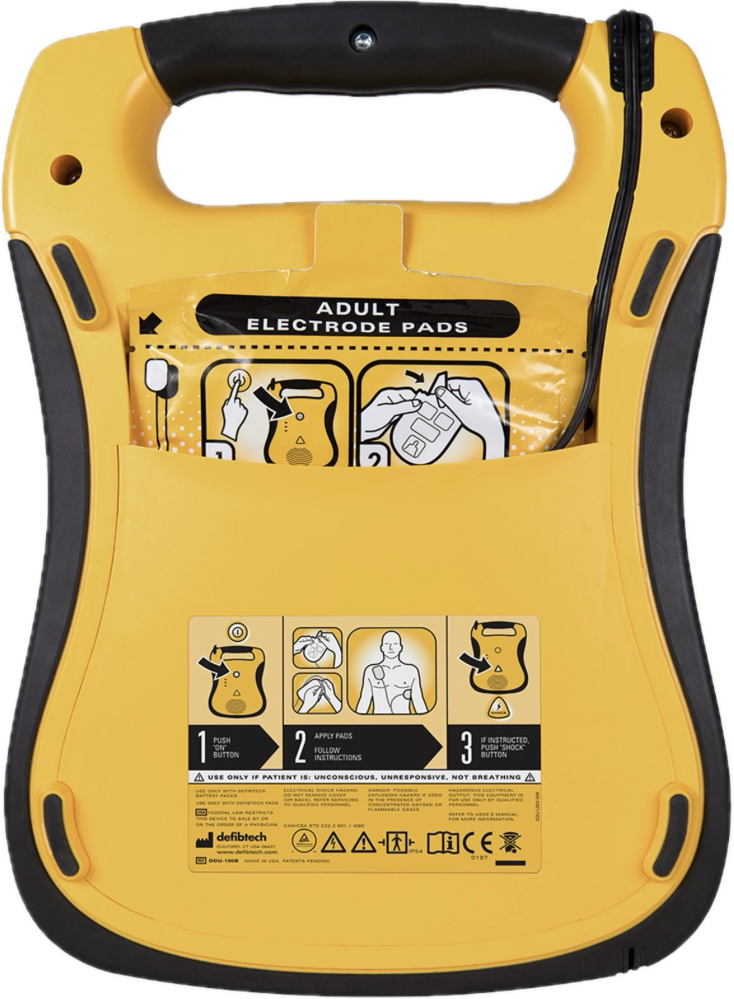 Defibtech Lifeline Automated External Defibrillator AED Back 