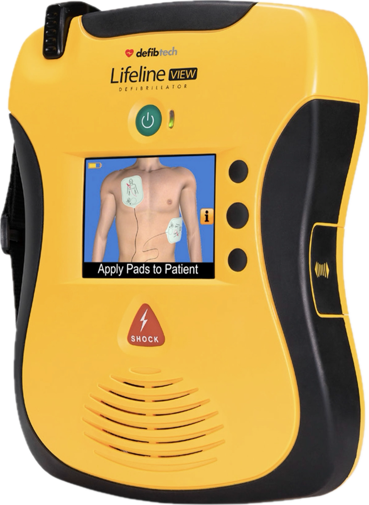 Defibtech Lifeline VIEW Semi-Automatic AED - Front/Side View