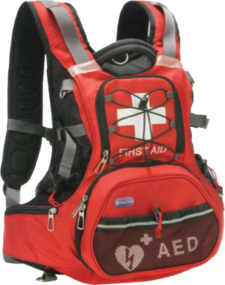 HeartSine Samaritan AED Mobile Rescue Backpack Red Front