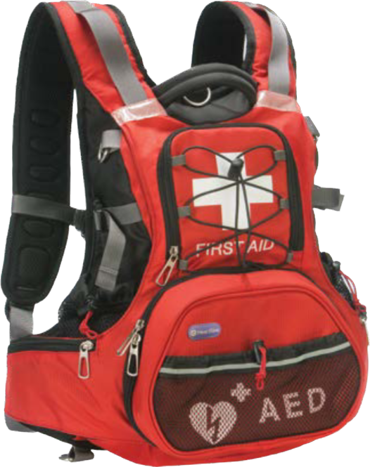 HeartSine Samaritan AED Mobile Rescue Backpack Red Front