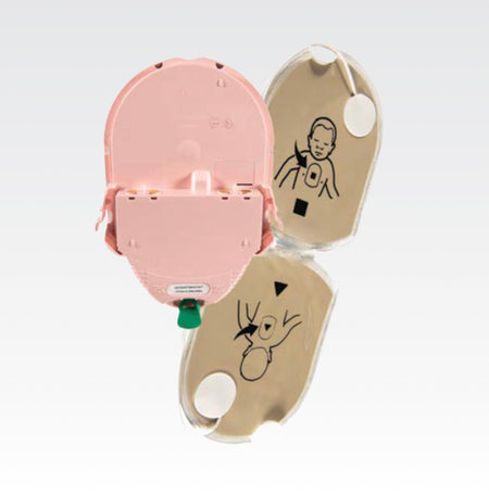 HeartSine Samaritan AED Pediatric-Pak with electrodes open