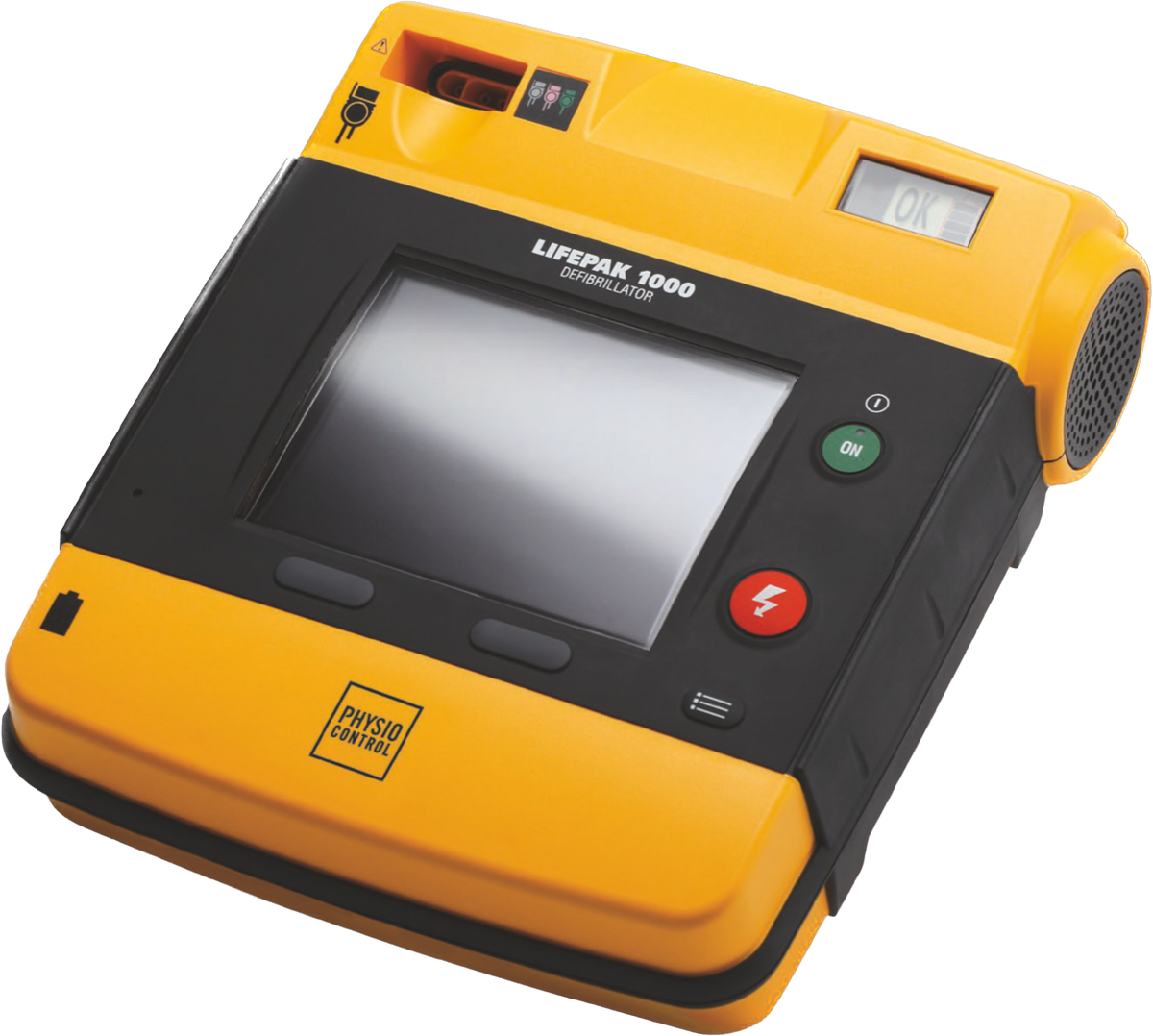 Physio-Control LIFEPAK 1000 Defibrillator AED Front/Side View 