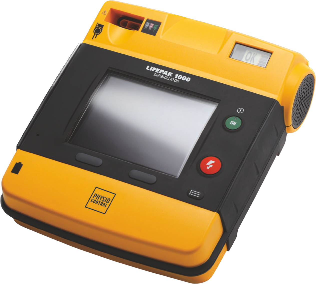 Physio-Control LIFEPAK 1000 Defibrillator AED Front/Side View 