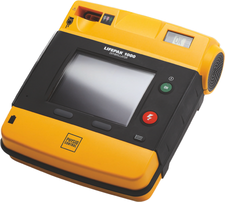 Physio-Control LIFEPAK 1000 Defibrillator AED Front/Side View 