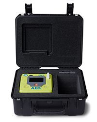 ZOLL AED 3 Large Rigid Plastic Case Open with AED 3 Inside 