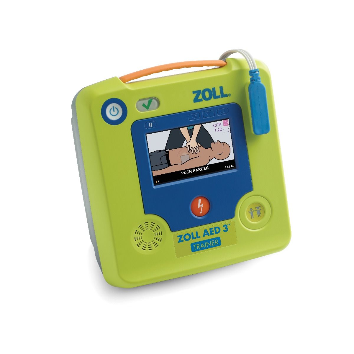 ZOLL AED 3 Trainer Front and Side View 