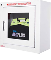 ZOLL AED Plus Large Wall Cabinet 9-inch with AED Plus in Carry Case Inside 