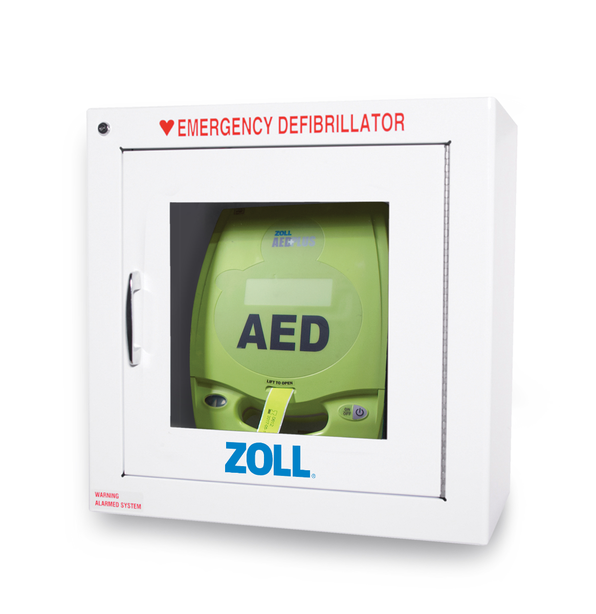 ZOLL AED Plus Large Wall Cabinet 9-inch with AED Plus inside 