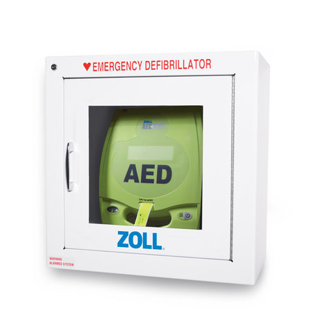 ZOLL AED Plus Large Wall Cabinet 9-inch with AED Plus inside 